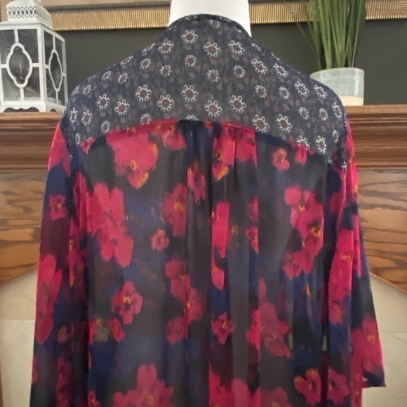 Hollister Floral Boho‎ Open Front Kimono Cardigan Sz. OS - Picture 8 of 12